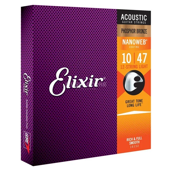 16152 Acoustic Guitar 12-String Set Nanoweb Phosphor Bronze 10-47 - jeu de 12 cordes
