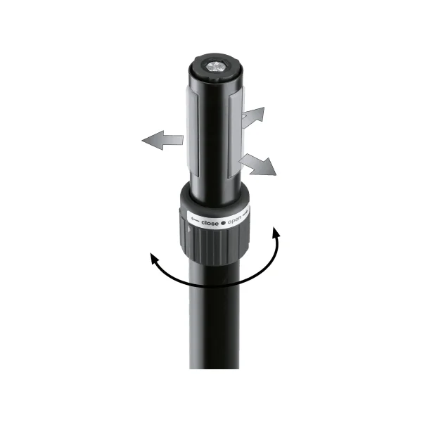 21340 K&M barre de couplage sono à crémaillère et ring lock avec filetage M20