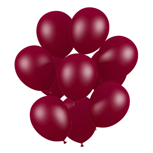 50 Ballons de baudruche Bordeau métallisé 30 cm