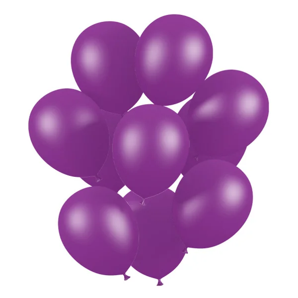 50 Ballons de baudruche violets métallisé 30 cm