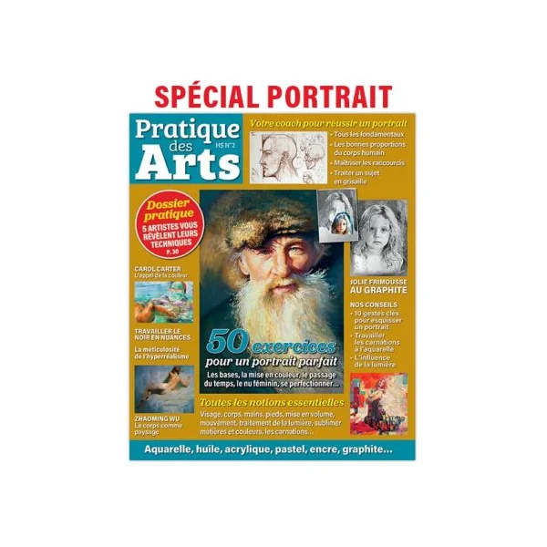 50 exercices pour dessiner et peindre les portraits - Pratique des Arts Hors-série 2024