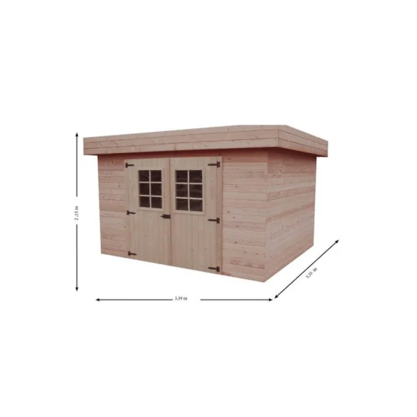 Abri de jardin 11,35 m² épicéa massif Abri jardin bois rangement bois outillage de jardin chalet en bois cabanon bois
