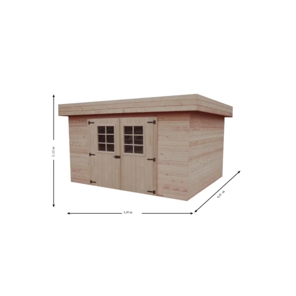 Abri de jardin 14,74 m² épicéa massif Abri jardin bois rangement bois outillage de jardin chalet en bois cabanon bois