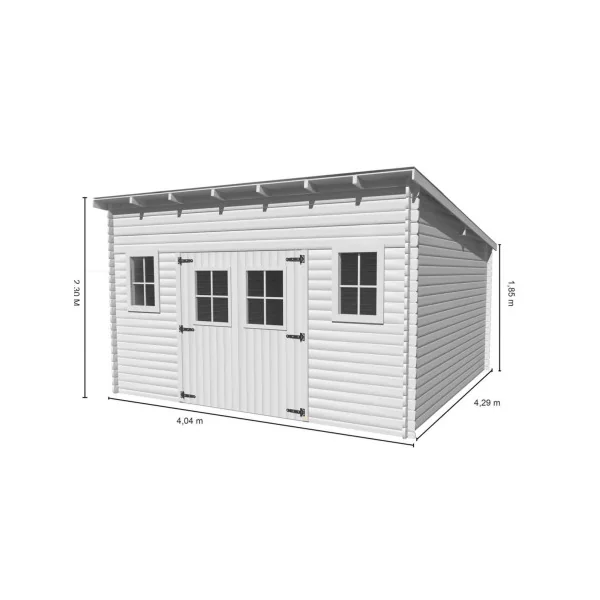 Abri de jardin 17,84m² épicéa massif Abri jardin bois rangement bois outillage de jardin chalet en bois cabanon bois