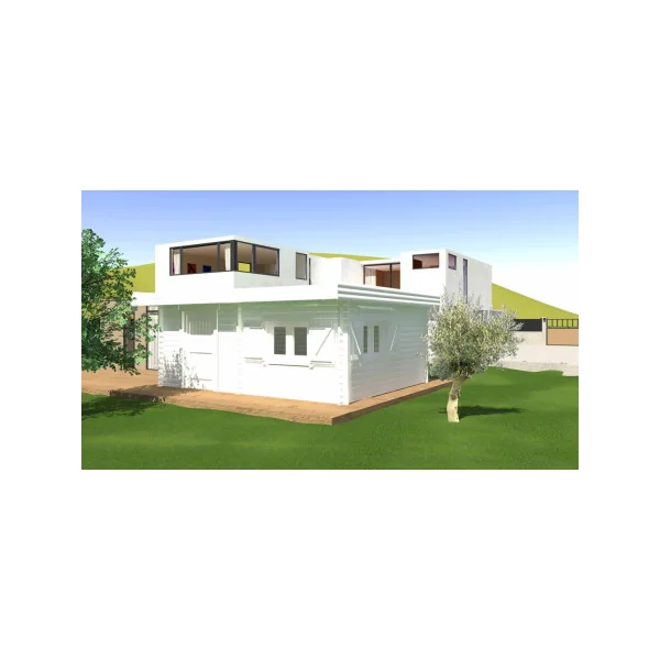 Abri de jardin 25,37m² épicéa massif épaisseur 6 cm Abri jardin bois rangement bois outillage de jardin chalet en bois cabanon b
