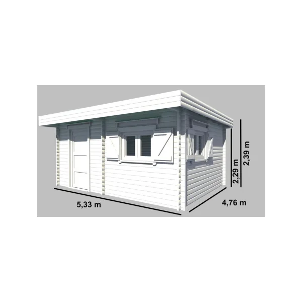 Abri de jardin 25,37m² épicéa massif épaisseur 6 cm Abri jardin bois rangement bois outillage de jardin chalet en bois cabanon b