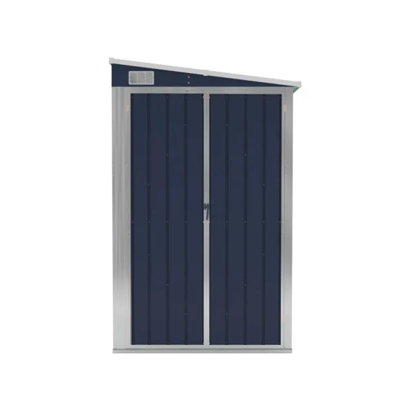 Abri de jardin 4,50m² adossé à un mur anthracite abri jardin métallique métal galvanisé