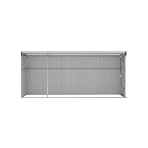 Abri de jardin 4,50m² adossé à un mur anthracite abri jardin métallique métal galvanisé