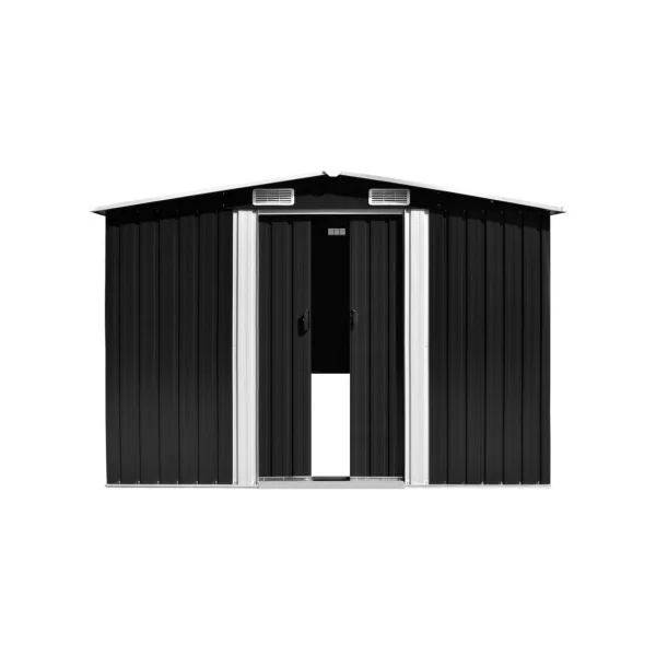 Abri de jardin anthracite 20 m² Abri jardin métallique rangement bois outillage de jardin