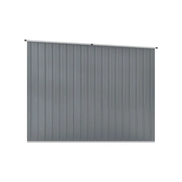 Abri de jardin gris monopente 3,86m² Abri jardin métallique rangement bois outillage de jardin