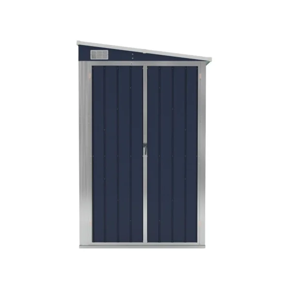 Abri de jardin métal 3,39m² adossé à un mur anthracite abri jardin métallique