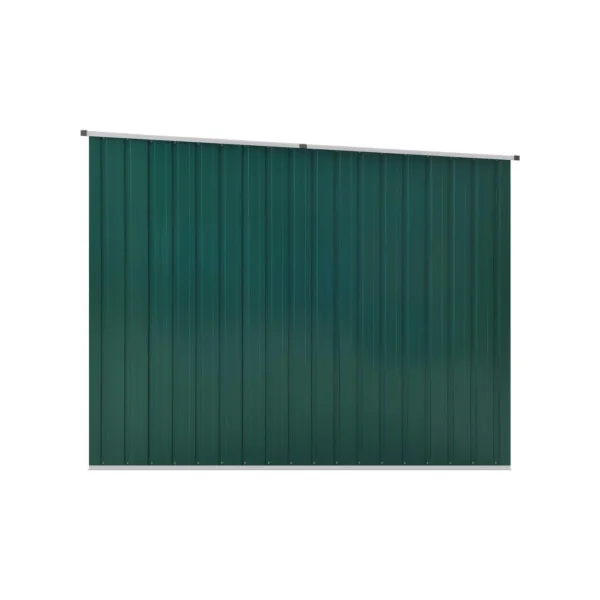 Abri de jardin vert monopente 3,86m² Abri jardin métallique rangement bois outillage de jardin