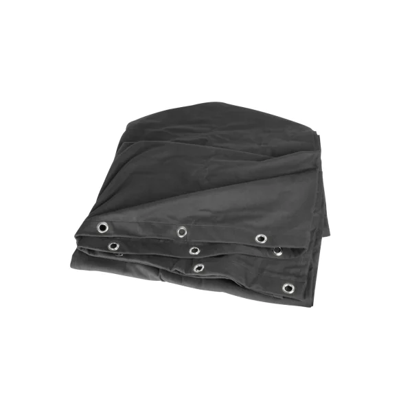 Adam Hall Accessories 0152 X 53 - Molleton noir B1 avec Oeillets acier bruni largeur 5m hauteur 3 m