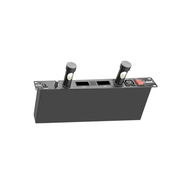 Adam Hall PCL 10 PRO Filtre et régulateur de tension 10A avec voltmètre et ampèremètre, afficheur et éclairage de rack