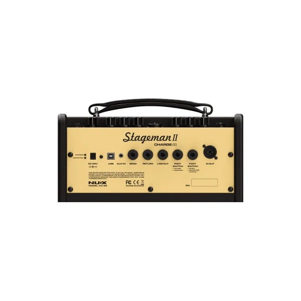 Ampli acoustique 80 watts sur batterie 2 canaux - Bluetooth + effets/looper Nux