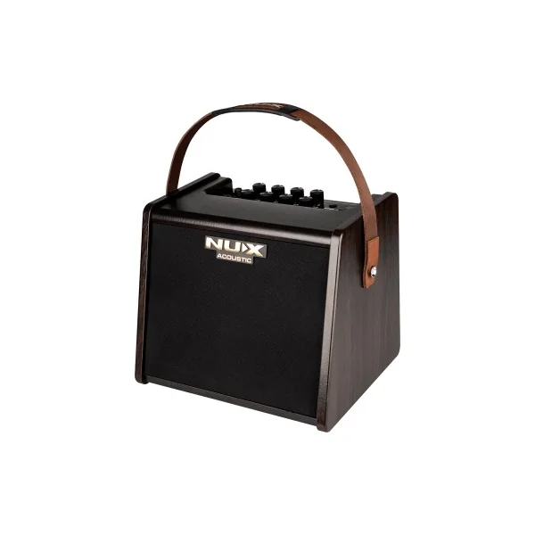 Ampli acoustique Nux 25 watts sur batterie 2 canaux + effets