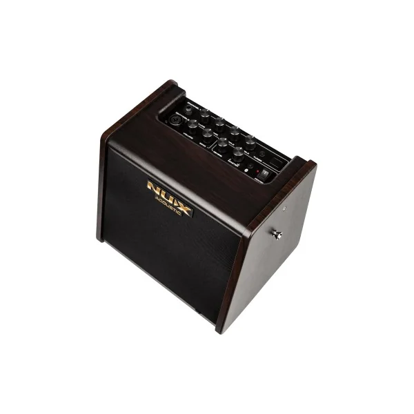 Ampli acoustique Nux 25 watts sur batterie 2 canaux + effets