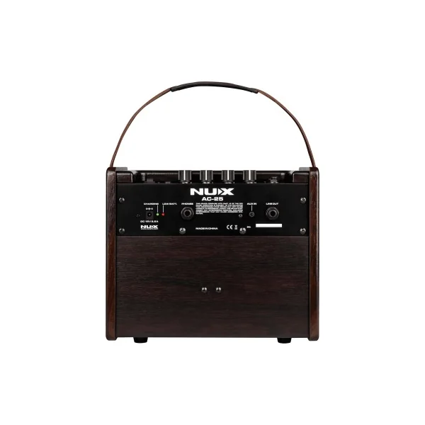 Ampli acoustique Nux 25 watts sur batterie 2 canaux + effets