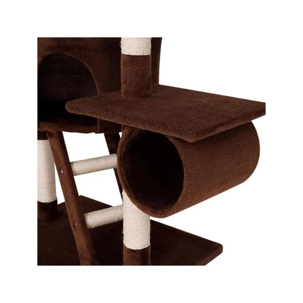 Arbre à chat avec griffoir marron et blanc 240-250 cm grattoir chat