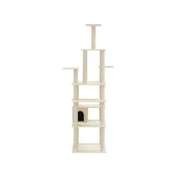 Arbre à chat beige 183 cm griffoir chat en sisal grattoir chat arbre chaton