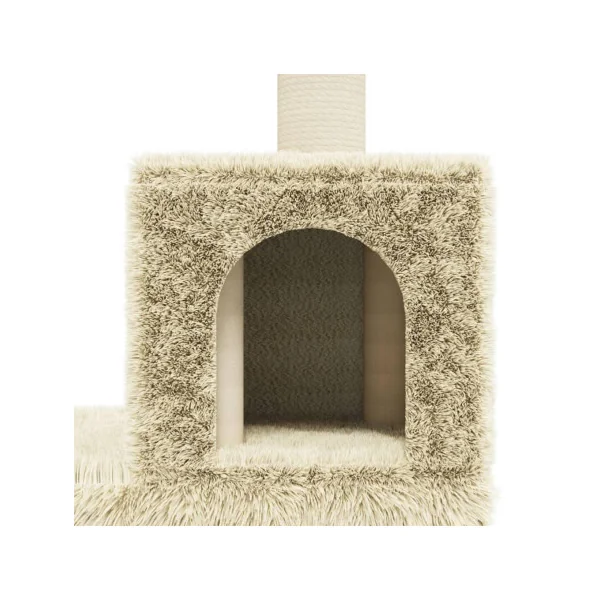 Arbre à chat beige 188 cm griffoir chat en sisal grattoir chat arbre chaton