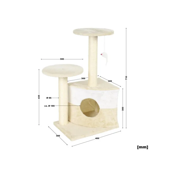 Arbre à chat beige 71 cm Arbre chaton griffoir chat grattoir chat