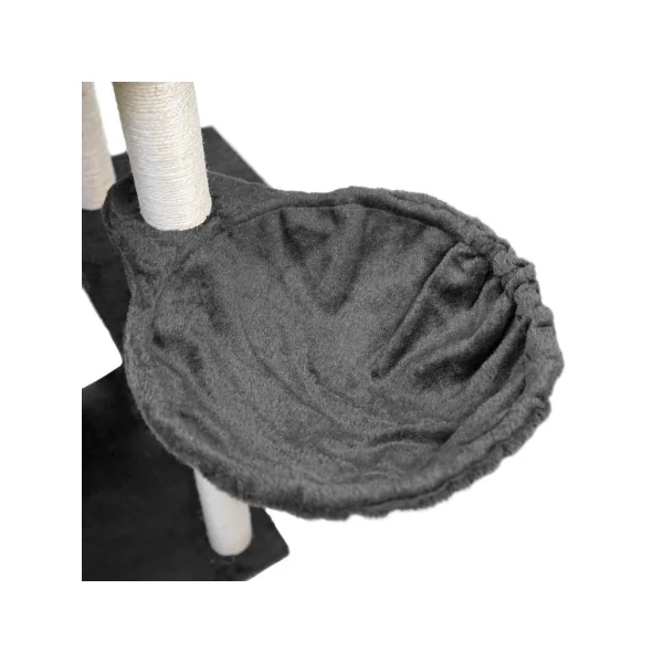 Arbre à chat d'angle 200 cm gris griffoir chat sisal jeu d'escalade chat