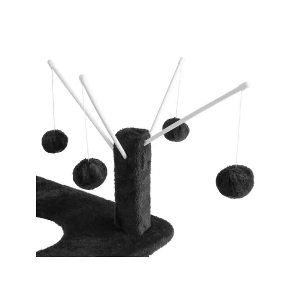 Arbre à chat noir 90,5 cm de hauteur grattoir chat griffoir chat sisal