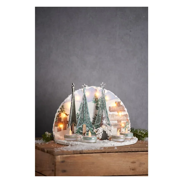 Arc lumineux avec 4 supports pour bougies à chauffe-plat