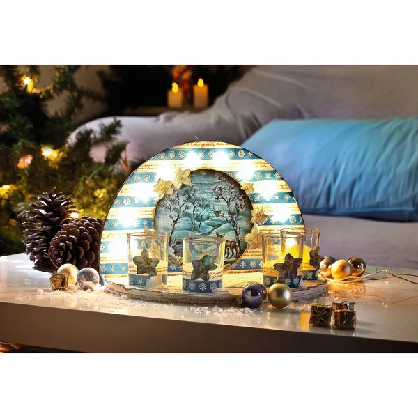 Arc lumineux avec 4 supports pour bougies à chauffe-plat