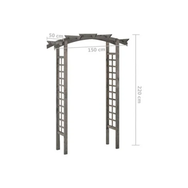 Arche de jardin en bois de pin massif gris Arche jardin bois Arche en bois Arche plantes grimpantes Arceau jardin