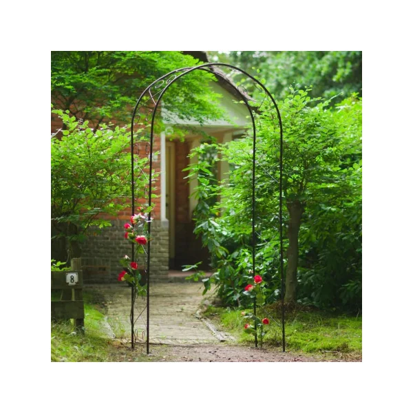 Arche de jardin en métal noir voute de jardin Arche jardin métal Arche en métal Arche plantes grimpantes Arceau jardin