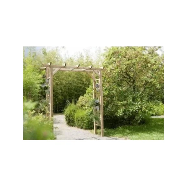 Arche de jardin en pin massif FSC 140 cm Arche jardin avec treillis bois Arche en bois Arche plantes grimpantes Arceau jardin