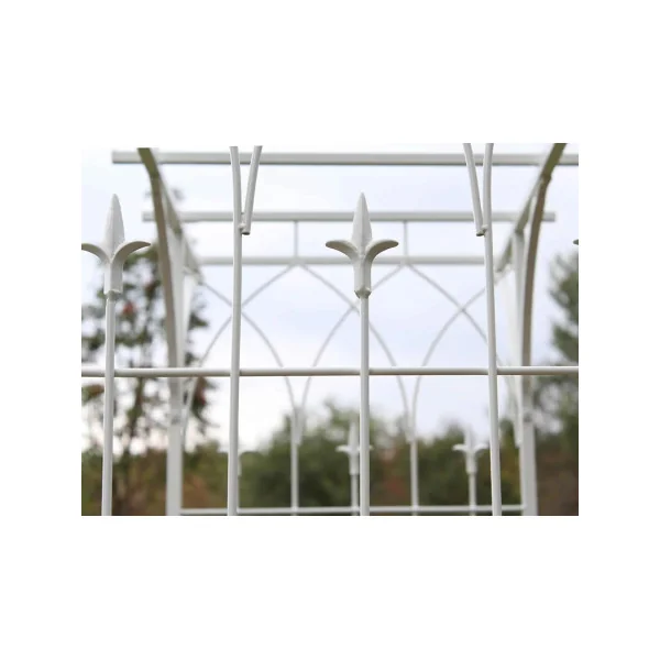 Arche de jardin moderne en métal blanc Arche jardin métal Arche en métal Arche plantes grimpantes Arceau jardin avec treillis