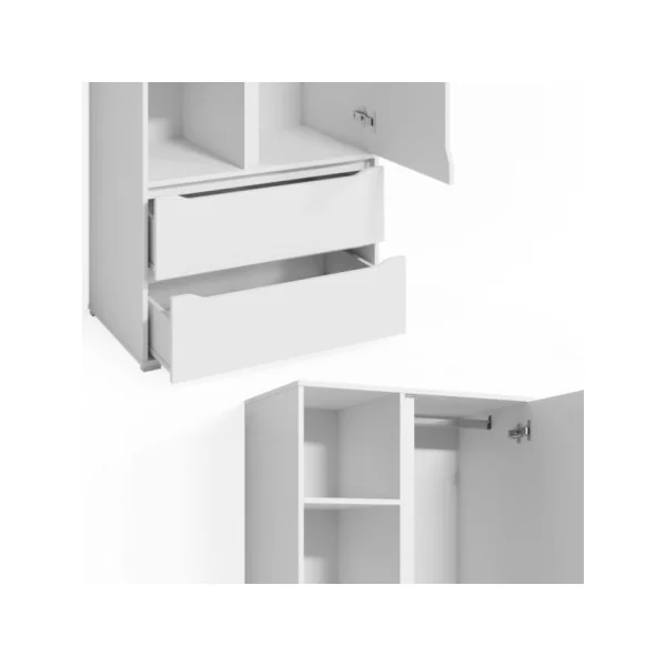 Armoire blanche moderne penderie blanche armoire avec étagère armoire chambre