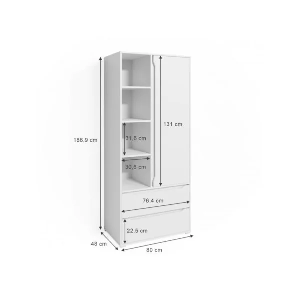Armoire blanche moderne penderie blanche armoire avec étagère armoire chambre