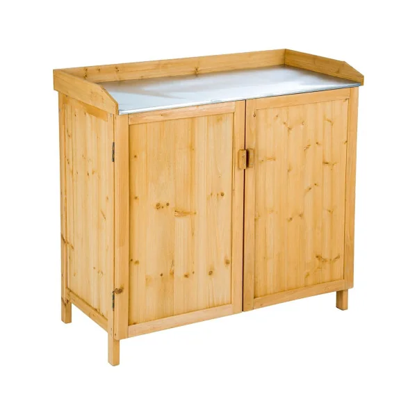 Armoire de jardin avec table rempotage tôle galvanisée Armoire en bois armoire extérieure armoire jardin armoire de jardin armoi