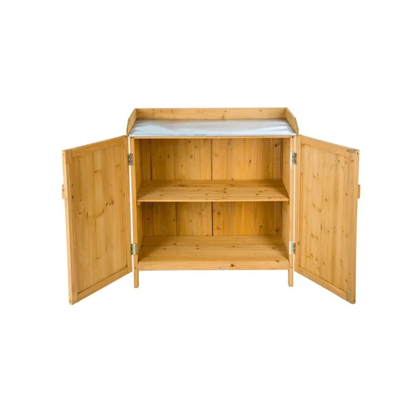 Armoire de jardin avec table rempotage tôle galvanisée Armoire en bois armoire extérieure armoire jardin armoire de jardin armoi