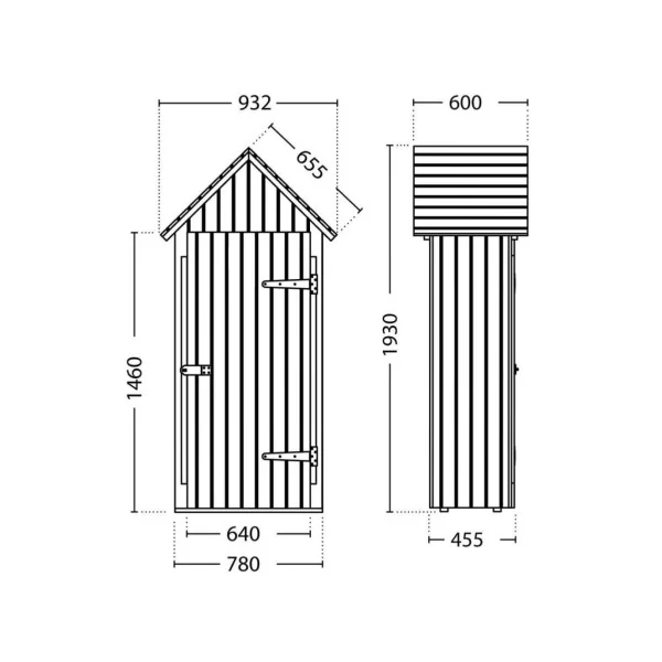 Armoire de jardin en Pin sylvestre FSC Armoire en bois armoire extérieure armoire jardin armoire de jardin armoire de rangement