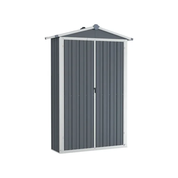 Armoire de jardin grise galvanisée Armoire en métal armoire extérieure armoire jardin armoire de jardin armoire de rangement