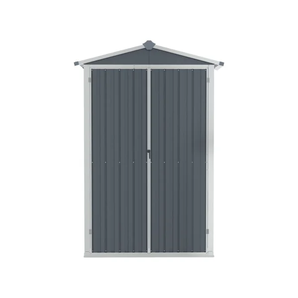 Armoire de jardin grise galvanisée Armoire en métal armoire extérieure armoire jardin armoire de jardin armoire de rangement