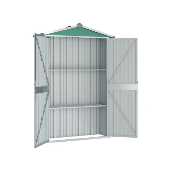 Armoire de jardin verte galvanisée Armoire en métal armoire extérieure armoire jardin armoire de jardin armoire de rangement