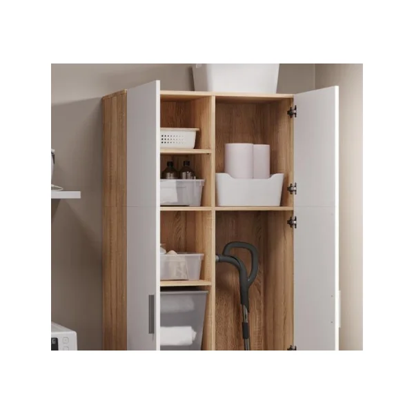 Armoire universelle blanche et chêne armoire chambre armoire avec étagère
