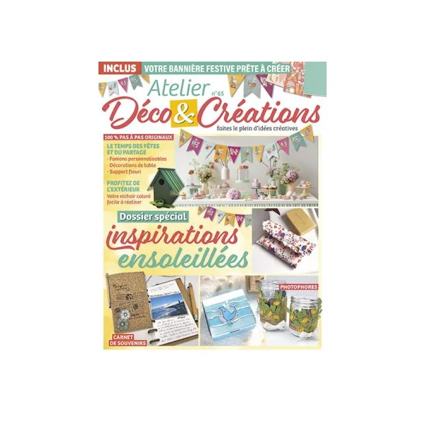 Atelier Déco et Créations n°65 : Le magazine + 48 planches incluses