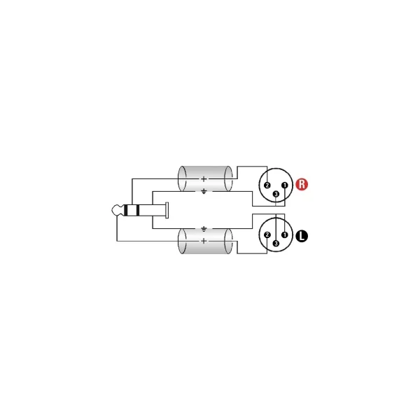 AY9-0100 Klotz Câble mini jack 3.5mm vers 2 xlr mâle 1m