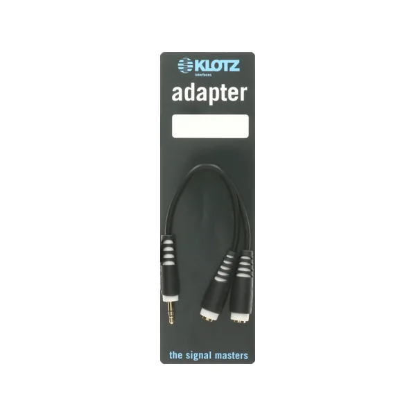AYB-4 KLOTZ adaptateur jack 3.5 male TRS (stéreo) vers 2 jack 3.5 femelle stereo 20cm