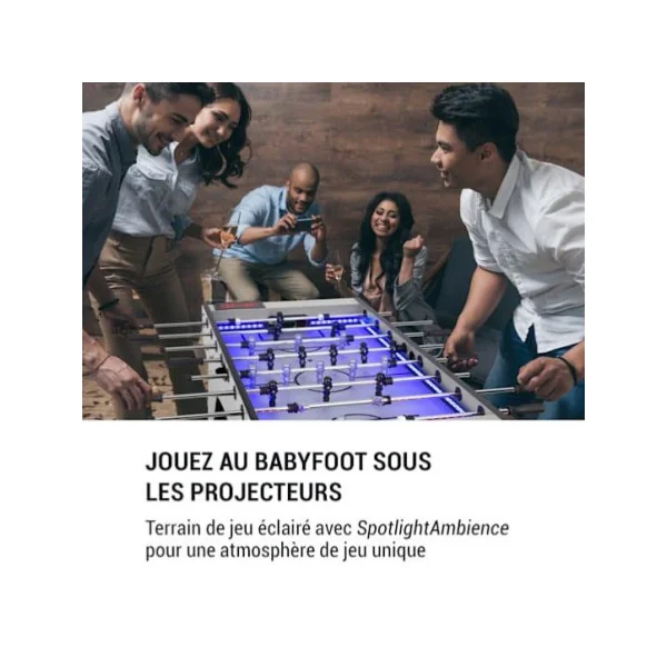 Baby foot éclairage LED score automatique baby foot de salon table baby foot joueurs ABS