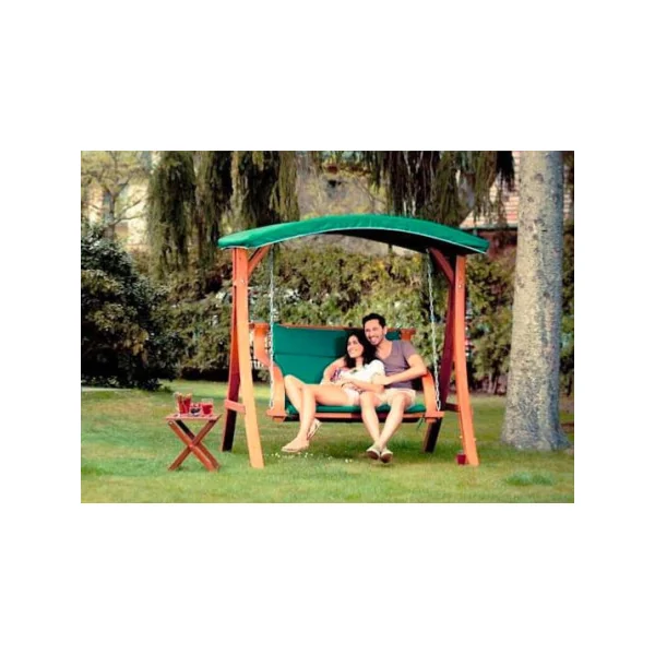 Balancelle de jardin en mélèze coussin vert Balancelle jardin balancelle extérieure banc balancelle suspendue