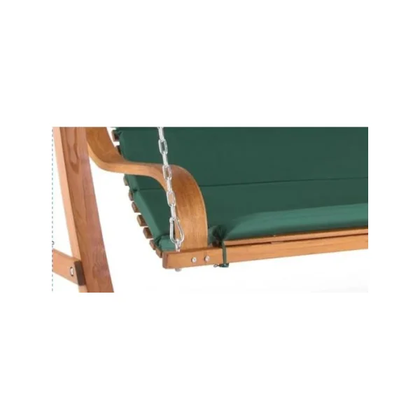 Balancelle de jardin en mélèze coussin vert Balancelle jardin balancelle extérieure banc balancelle suspendue