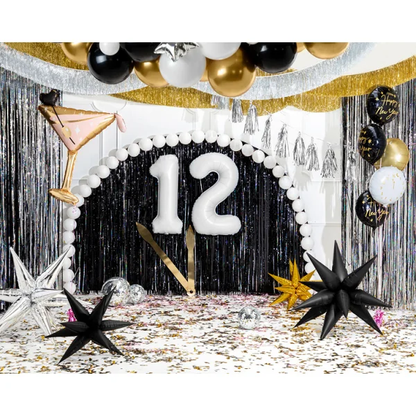 Ballon en aluminium Chiffre ''4'', 86 cm, blanc